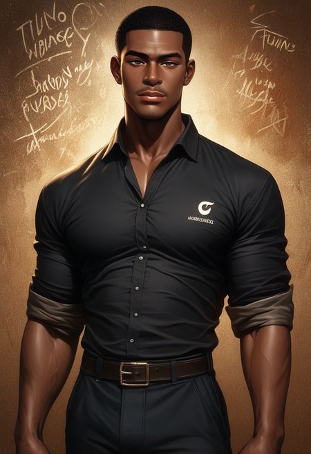(score_9, score_8_up, score_7_up, score_6_up, score_5_up, score_4_up, photorealistic, male) , male body,, muscular body, big butt, big pecs, thick thighs, dark skin, african man, ebony skin, black man, handsome, masculine, nightclub background, detailed background,, seductive expression, looking at viewer,  thug, wide nose, black skin, tapered haircut, muscular, brown eyes, perfect eyes, handsome, sexy, thug, dressed up in polo shirt and slacks, holding Hennessy