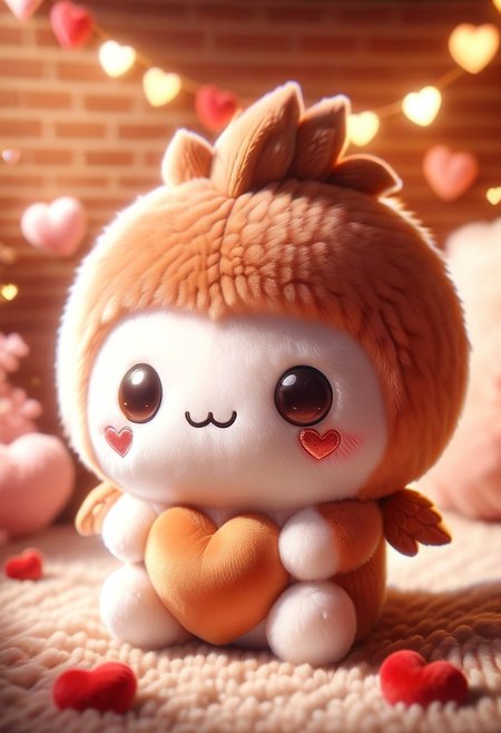masterpiece, best quality, absurdres, cute copper adorable fluffball,  plump, plushie paradises, made of plush, ral-smlvltnpls
