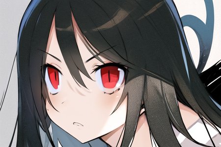 ((masterpiece)),(best quality), absurdres,sadako_yamamura,red eyes, white dress,<lora:Sadakobest:0.8>,<lora:hcutinConcept_18:0.8>,  a detailed character portrait hcutin, eyes close up, intense stare,