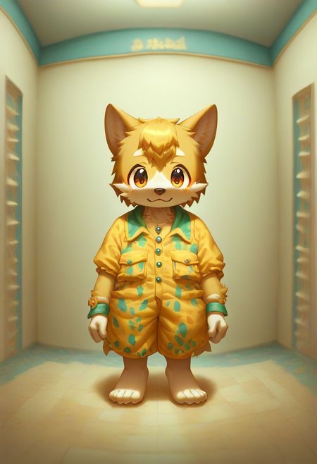 furry, anthro, cute, kemono, male focus, solo, dog, score_9, score_8_up, male, full body, digital art, highly detailed, zPDXL2, SurrealWorld, surreal, wolfdog that wear beauty colorful clothes standing in a room that so many beauty clothes, looking at the viewer
