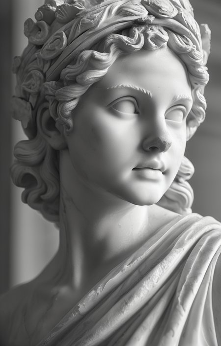 masterpiece,best quality,<lora:tbh59-sdxl:0.75>,illustration,A gypsum sculpture style, tech genius teenage girl