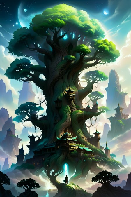 PAseer-SDXL-HugeImmortalTreeCity