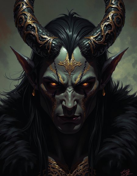 A painting of a closeup of a dark male tiefling who looks like Astarion with intricately adorned with golden filigree horns and elven ears. The whole scene has a dark, moody and sinister atmosphere.
<lora:çé«è´¨_flux_lora_v1_PAseer:0.9> <lora:19th_century_American_painting:0.2> pa1nt1ng <lora:Astarion-00_edited:0.1> Astarion
