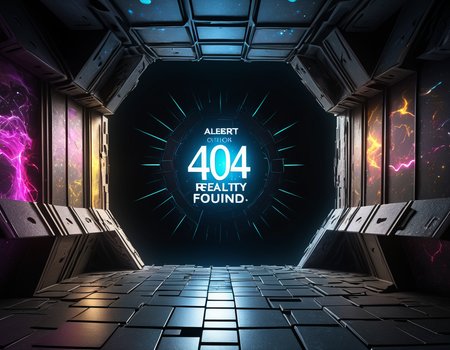 404 Error Reality Not Found,( text "404":2.0),404 Error Reality Not Found, ERROR daemon summoned!, Who needs dead ends in an endless cyberspace?,Street Art, , Homely, Compositing, id Tech engine, Stark, Multiple Exposure Photography, Augmented Reality, Abstract Animation, Light Shaft, Focal Blur, 32K, Distinctive,,Albert einstein