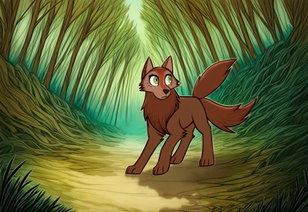 (zPDXL3), full body, solo, furry, best quality, animal focus, solo, mebh_wolf, full body, pokemon (creature), animal, wolf, green eyes, animal focus, dynamic pose, outdoors, forest , dynamic angle