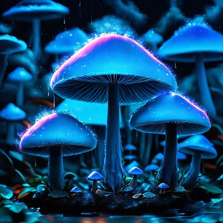 neon mushrooms - poolx