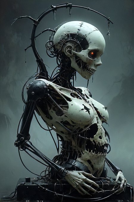 mechanical cradle, synthetic embrace, eerie <lora:Futuristic_Retro_Vibes:0.2>, <lora:Neon_Cyberpunk_Impressionism_SDXL:0.2>, <lora:EnvyNIghtmareXL01:0.2>,
