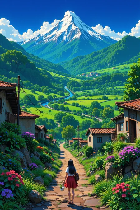 Chilean beautiful  landscape, rainy day, woman, very intricate, very detailed, sharp, bright, colorful, <lora:Hand v2:0.5> <lora:Anti-Blur:1><lora:Insane Detail Slider:0.25>  <lora:flux.1_lora_flyway_Epic-detail_v2:0.3> <lora:fluxenhancer:0.25> <lora:ROWER:0.8>  <lora:Anime_style:0.6> anime style
