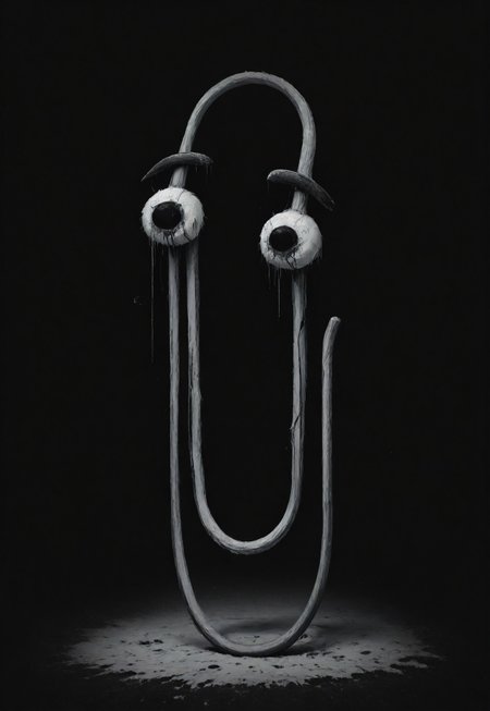 mm-style, monochrome, black background, cl1ppy, pokemon (creature), mechanical ,horror, dark fantasy, full body,
