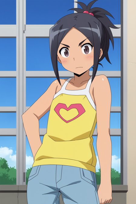 solo, anime coloring, Ria Hagry <lora:Oreimo-Ria_Hagry-PDXL:0.8>