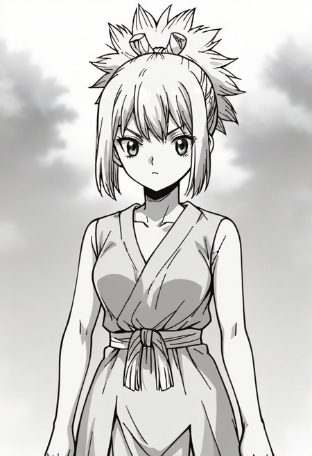 source_anime, cowboy shot <lora:KohakuDrSton3:0.9> kohaku, blond,,