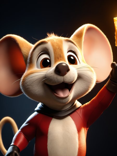 cinematic film still Mighty Mouse,cinematic reenactment,holding a large wedge of cheddar cheese above his head,flexing,smiling,glow effects,godrays,Hand drawn,render,8k,octane render,cinema 4d,blender,dark,atmospheric 4k ultra detailed,cinematic,Sharp focus,big depth of field,Masterpiece,colors,3d octane render,4k,concept art,trending on artstation,hyperrealistic,Vivid colors,extremely detailed CG unity 8k wallpaper,trending on CGSociety,Intricate,High Detail,dramatic, . shallow depth of field, vignette, highly detailed, high budget, bokeh, cinemascope, moody, epic, gorgeous, film grain, grainy