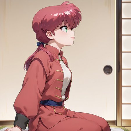 masterpiece,best quality,amazing quality,very aesthetic,absurdres,newest, huge filesize,
<lora:spo_sdxl_10ep_4k-data_lora_webui:0.5>,
<lora:add-detail-xl:1>
1girl Ranma, red hair, green eyes, sitting female,
 (from side,side view), seductive smile, 
open clothes,  looking at side, looking up,