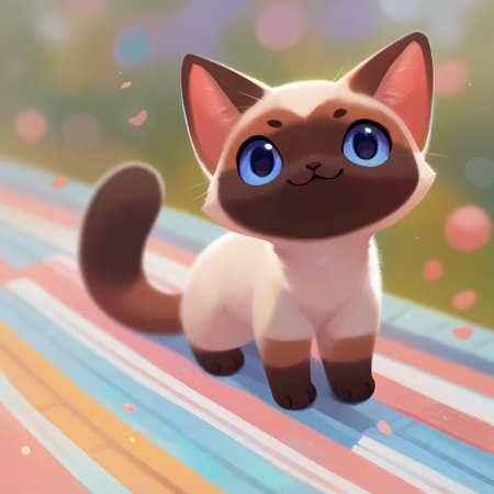 score_9, score_8_up, score_7_up, pikaole no humans animal focus, (Siamese cat:1.05), fur, full body solo blurry background, cute rating_safe source_furry,
