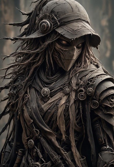 Super Closeup Portrait, Create a neon-pastel dystopian description capturing the essence of a slender busty Cyborg wearing a boldly patterned torn Shadow linen hooded Cape and Large round Rice picker hat, It gazes directly at the camera, extending his arm with His Bamboo katana sword and bamboo shield. . The surreal scene is further enhanced as her long hair seamlessly merges with the vibrant background.
raw photo, photorealistic, high detailed texture, 8k uhd, dslr, soft lighting, high quality, film grain, Fujifilm XT3, highly detailed photography, atmospheric haze, Film grain, cinematic film still, shallow depth of field, highly detailed, high budget, cinemascope, moody, epic, OverallDetail, gorgeous, 2000s vintage RAW photo, photorealistic, candid camera, color graded cinematic, eye catchlights, atmospheric lighting, skin pores, imperfections, natural, shallow dof