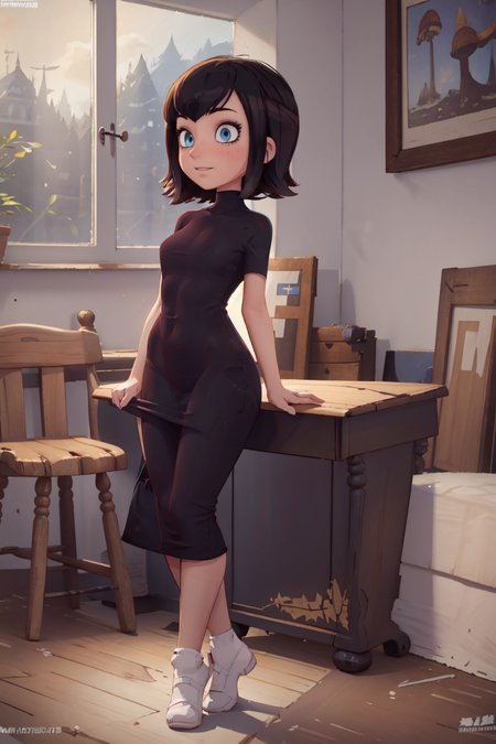 (Masterpieces, high quality,)1girl, solo,full body,mavis, black dress
<lora:unpants.v1.0:1>  <lora:Ass-CameltoeV1.2:1> <lora:hoteltransylvania_mavisdracula:1>