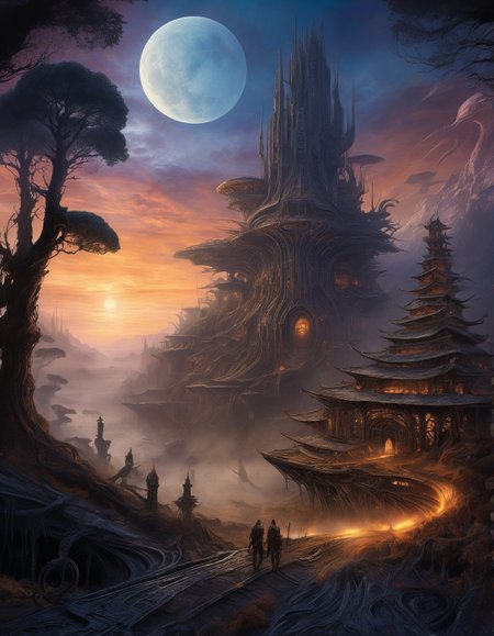 ethereal fantasy concept art of horror-themed H.R. Giger: (biomechanical horror), (alien landscapes), (Neon color guide), (surreal organic forms),
cyborg redwood forest with circuit bark patterns,
Indonesian rice terraces at dawn,
Halo effect around winter sun,
Pyrocumulus from forest fire updrafts,
Civil twilight with urban lights,
Winter pine forests under snow,
<lora:add-detail-xl:0.7>,
<lora:DetailMaximizer:0.3>,
<lora:brho:0.2> brho,
<lora:Deep_depth_of_field:0.3>,
<lora:extremely_detailed:1> extremely detailed,
 <lora:MJ52_v2.0:0.3> . eerie, unsettling, dark, spooky, suspenseful, grim, highly detailed, Bio-mechanical fantasy illustration style, blends organic and mechanical elements, vibrant and surreal, dynamic composition, professional-grade execution, captures the essence of fantasy and science fiction, detailed and imaginative environment, magnificent, celestial, ethereal, painterly, epic, majestic, magical, fantasy art, cover art, dreamy