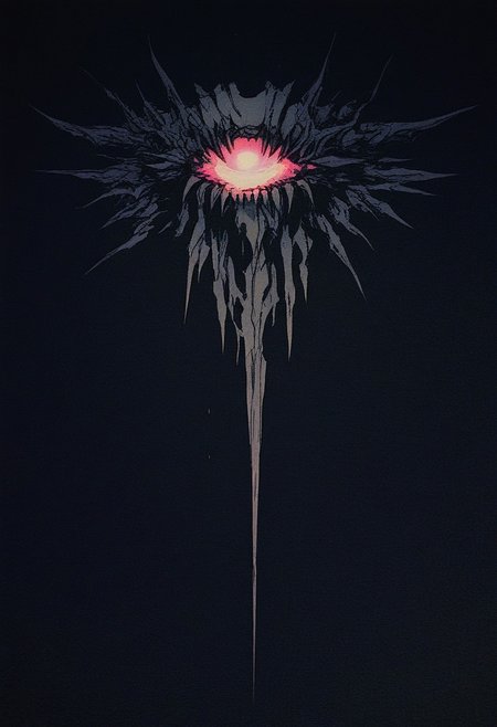 DRKWB, glowing, dark, no humans, glowing eyes, monster, solo