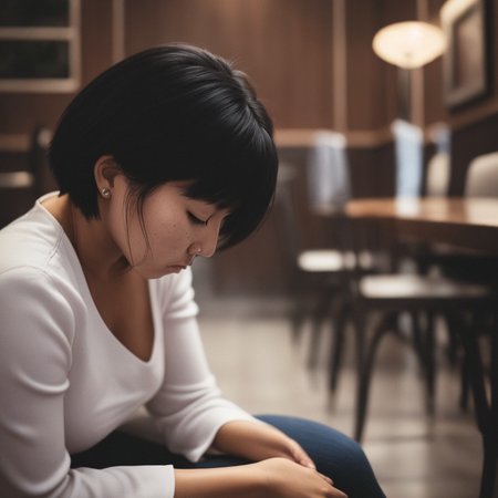 portrait512 Sad512 a woman sitting alone