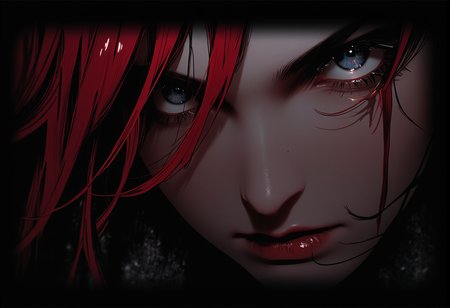 bv-anibrush. A full body shot of a stunning beautiful young woman in semi-realistic style. The scene is dark., <lora:bv-anibrush-v1-flux.safetensors:1.0:1.0>