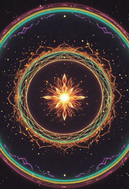 anime artwork <lora:R0k00bstr0ctHD:1>,r0k00bstr0cthd,r0k00bl0ckb0ckgr00ndhd,(shiny, fire, multicolored, black background, glowing, magic circle, aura), . anime style, key visual, vibrant, studio anime,  highly detailed