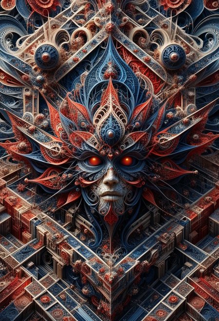 photo of a paisley pattern, boteh, paisley, navy blue, madder red, almond, entwined paislies, official art, aesthetic, dynamic angle, hyper detailed, order and chaos, dark colors, (extremely detailed, intricate details, masterpiece, best quality, 8k wallpaper:1.4), dramatic lighting, (dark blue and madder red palette:1.2), twisting paisley