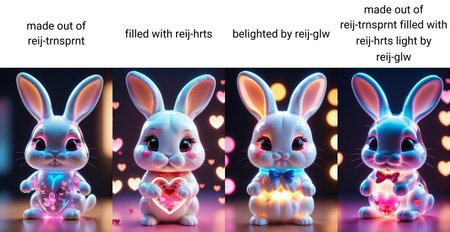 an adorable chibi bunny made out of reij-trnsprnt  <lora:heartglow-000006:0.5>,, cuteness overload, masterpiece, sharp and in focus, OLED