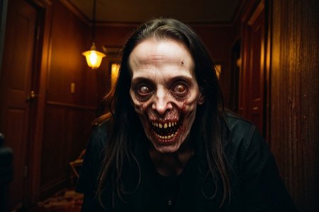 Photography, photorealistic, insanely real life detailed, 8k, highest resolution possible, sharp focus, taken with professional DSLR and lenses, cinematic, taken best skilled cinematographer, 
monster, horror \(haunted house\), Darkness,
Inside a haunted house, indoors,night,dark, creepy, scary,terrifying, haunted,
horror movie atmosphere, cinematic dark night time lighting and dramatic shadows,
Cinematically<lora:Reel_WHorror_1_2_9_ReWo_n:1> realistic horror scene of an indoors, 
humanoid, eyes,extra eyes,tentacles,horn,flesh,extra limbs
veins, multiple limbs, blood pool, teeth, rim lighting, pov, (8K, RAW photo, best quality:1.2, masterpiece:1.2), (realistic, photo-realistic:1.2), ultra-detailed,
