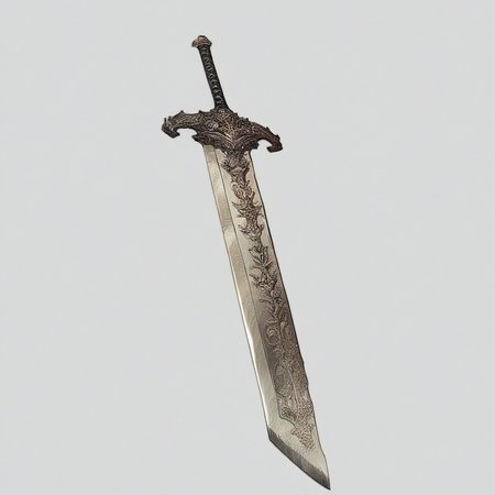 score_9, score_8_up, score_7_up, source_anime, fine sketch, giant_sword, rotated up, rotated left, blank background