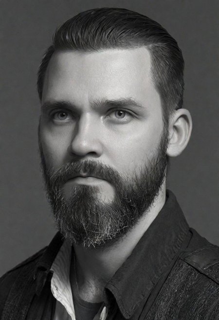 portrait of a bearded man, a black and white drawing of a man with a beard, epic pencil illustration, epic portrait illustration, artgerm craig mullins, martin ansin artwork portrait, by Grzegorz Domaradzki, great digital art with details, by Patrick Pietropoli, highly detailed character design, very coherent. high detail, pirate portrait, epic digital art illustration