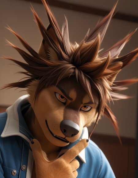 score_9, score_8_up, score_7_up, BREAK (anthro, furry:1.1), depth of field, cinematic lighting, masterpiece, detailed hands, detailed face, best quality, ultra realistic, 4k, 2k, film photography, RAW photo, photorealistic, analog style, subsurface scattering, photorealism, embedding:unaestheticXL_bp5, embedding:zPDXL,(best quality, high quality, 8K:1.5), <lora:add-detail-xl:2.5>, <lora:fix_hands.safetensors:2.0>, <lora:2.5DRealisticV2.safetensors:0.2>, <lora:sinfully_stylish_SDXL.safetensors:0.6>,  <lora:AdvancedEnhancerXLv2.safetensors:1.0>, (hi res), ((masterpiece)), ((best quality)), illustration, anthro, furry, (hi res), ((masterpiece)), ((best quality)), illustration, anthro, furry, <lora:Bodi_Rock_Dog.safetensors:0.8>, bodi, rock dog, teeth, blurry background, furry, spotlight, pectorals, hoodie, blurry, bandana, open shirt, dog