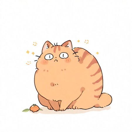 (cat:1.2), orange cat, (no humans:1.1), (cute:1.2), solo, fat cat, pout, food,
 \(seedyoulater \), naguru \(cyoroama\), 
very awa, masterpiece, highres, absurdres, newest,
<lora:TA_trained:0.75>, chibi, <lora:ponyv4_noob1_2_adamW-000017:0.5>, <lora:shiroski:0.75>,