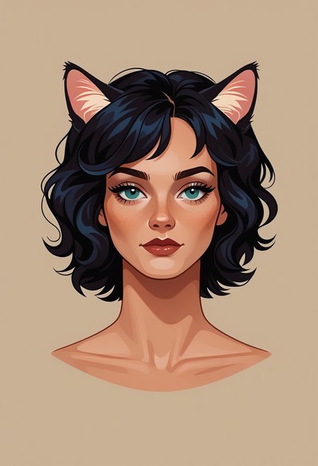 score_9, score_8_up, score_7_up, vector art, cel shading, cel shaded, mpzthzz, cat girl, 
beige background, easynegative, memphis corporate design, flat art, flat coloring, simple, vector art, corporate art, cel shading, cel shaded,