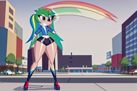 Rainbow Dash Giantess inflatable phonescreenrecording