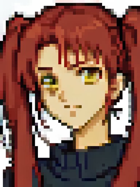 score_9, score_8_up, score_7_up, source_anime BREAK 1girl, solo, <lora:zs_FE5PortraitsXL:1> fe5portraits, portrait, white background, red hair, twintails, yellow eyes, turtleneck sweater, very long hair