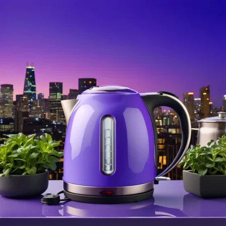 (electric kettle showcase) <lora:47_electric_kettle_showcase:1.1>
Purple background,
high quality, professional, highres, amazing, dramatic,
(Rooftop garden and urban skyline view:0.5),