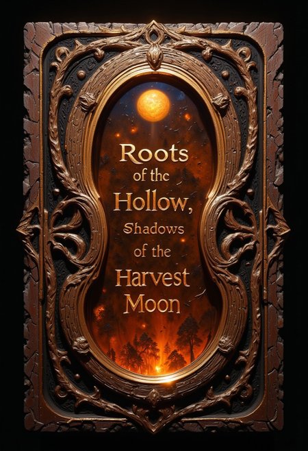 This grimoire has a cover made of rough, cracked wood that seems to be harvested from a cursed tree. The gnarled surface is darkened by age, with deep grooves filled with glowing amber resin that pulses gently with magic. Its edges are lined with crumbling bronze filigree, and the scent of crisp autumn leaves hangs in the air. As you touch the cover, the forest seems to hold its breath, the branches creaking in the wind as if the trees are watching.
Etched on the cover is the following text: “Roots of the Hollow, Shadows of the Harvest Moon.”
, live action, in the style of an old 80's VHS dark fantasy, VHS screen grab, grainy, old footage, in the style of an old 80's VHS dark fantasy, VHS screen grab, grainy, old footage
