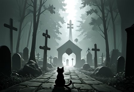 (masterpiece), (score_9, score_8_up, score_7_up,source_anime), 4K8K,
cat, focus. punk, 
(scope view, far view), (silhouette cat, black and white cat, tuxedo cat, solo), (solo:1.3), (sitting), scenery, 
(leather culottes),  (backlighting, silhouette:1.3), 
outdoors, (graveyard, A battered ship that ran aground), 
<lora:harada_miyuki_style:1>
<lora:backlighting-000001:1>