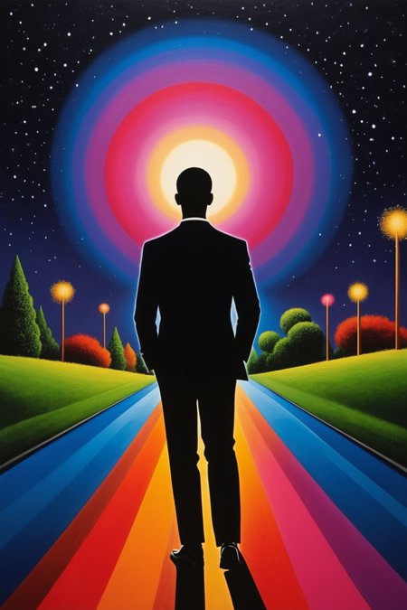 by Archibald Motley and Noriyoshi Ohrai in the style of Josh Adamski,  <lora:vibrant_dream:2.00> vibrant dream