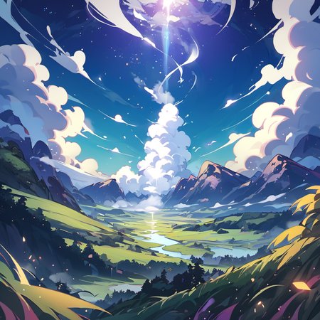 Breath taking landscape, <lora:ArsMStyle1:1>