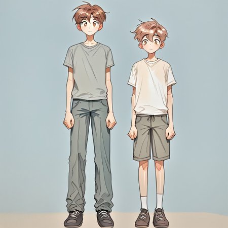 (Pencil_Sketch:1.2, messy lines, greyscale, traditional media, sketch), unfinished, hatching (texture), ((two friends comparing who is taller)), tall man comparing height with a  skinny twink, tall man and short man,  ((height difference)), ((size difference)), ((full body)), ((front view)),2boys, ((young face), (skinny twink), ((shorter twink)), clothed, 2boys waring boy clothes, (young faces), ((2.3 meters vs 1.7 meters of height)) ,skinny boy, medium hair, brown hair,