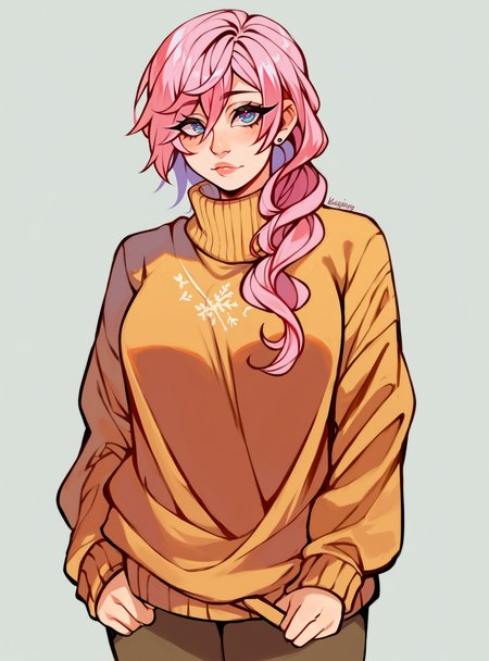 zPDXL2, source_anime, 
lightingxl, 1girl,solo, long hair, miniskirt, sweater, 
 <lora:lightningxl:1>