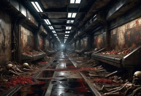 EdobHorrorLandscape,
ghst-3000, OverallDetail,
A landscape of a deserted metro station,
hopeless, nightmare, broken lights, night, dark ambiant,
trash, corpses, blood, skelettons,
HDR, HD textures, intricated details, 8k,