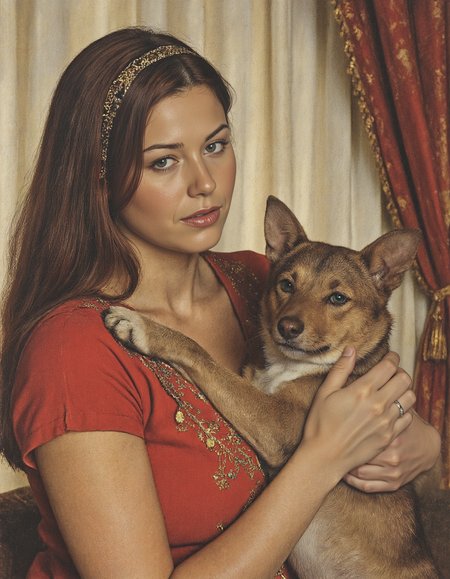 Beauty and the beast, <lora:Acorn_Jessica:1>, <lora:Mezzotint_Artstyle_for_Flux_-_by_Ethanar:0.5>, <lora:Soviet_Era_AHS:0.5>, Soviet_Era_AHS, <lora:NormanRockwellFlux:0.5>
