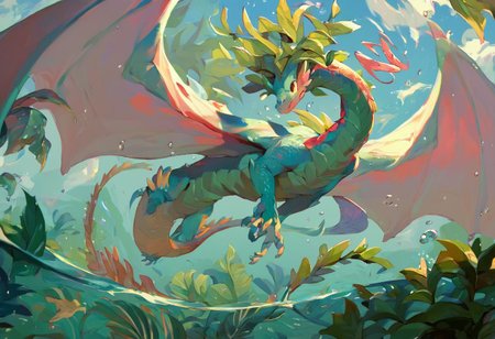 score_9, score_8_up, score_7_up, score_6_up,
in a river, half covered by water, partially underwater shot, water dragon, serpent dragon
large water dragon, dragon wings, large wings, covered in seaweed,
