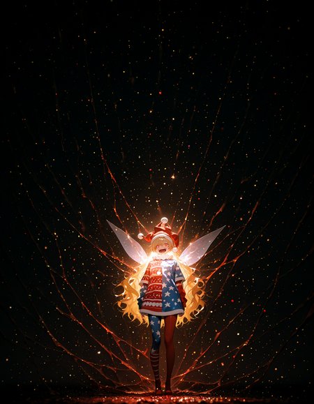 Christmas, dress, red pantyhose ,santa_hat ,Christmas sweater,
1girl, solo,  clownpiece, soft lighting, crazy  ,
masterpiece, best quality, amazing quality, very aesthetic, absurdres,  newest, (volumetric lighting),
<lora:world_christmassweater:0.5>,<lora:cfg_scale_boost:0.5>, <lora:ponyv5_noobE11_1_adamW:0.5>, <lora:illustrious_noobai_epsilon_pred_1_best_quality_v1:0.5> ,<lora:illustrious_noobai_epsilon_pred_1_masterpieces_v1:0.5> ,<lora:illustrious_noobai_epsilon_pred_11_very_aesthetic_v1:0.5>