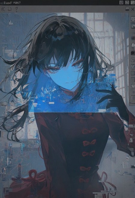konya karasue, lam \(ramdayo\),1girl, masterpiece,best quality,highres,absurdres,newest, very awa, aesthetic, usnr, window \(computing\), abstract, glitch, mhh, dynamic pose,movement, glowing,pixelates glitch, glowing screen,<lora:f6784438-d152-4f5f-acca-c217db0a0f5a:0.7>, <lora:9c107e55-79ea-4dc4-bd06-bdc43dab5b35:0.4>, <lora:49c16599-ba1b-433f-a8ce-78e743e75128:0.7>, <lora:f5aa1b3d-578b-4108-8cca-83a989818734:0.7>, <lora:505bcfef-f48c-4fec-ba27-1c7782273728:0.5>