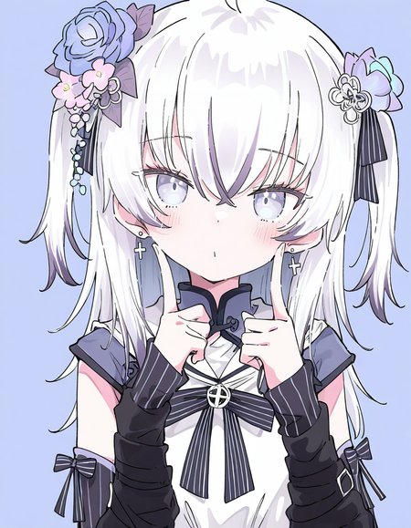 1girl,azuma seren,detached sleeves,pupils,(round face:0.8),looking at viewer,solo,upper body,<lora:seren-000011>,, masterpiece, best quality, very aesthetic, absurdres,newest, incredibly absurdres,, (Ixy:0.6)),(hiten \(hitenkei\):0.7),