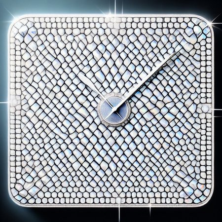 (photorealistic), clock made of diamonds, iridescent, score_9