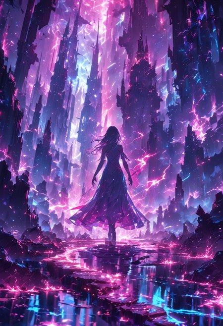 serene night, beautiful sky, dancing silhouette, Complex landscape, best quality, pastel colors, light blue tint, aesthetic Ethereal, Effulgent, Idyllic atmosphere,  Tranquil,  ethereal quality, cinematic volume, Twinkling lighting, glowing aura, global illumination,  glowneon, Anisotropic Filtering, Unrivaled Opus, Unconventional, hyper detailed, HDR,